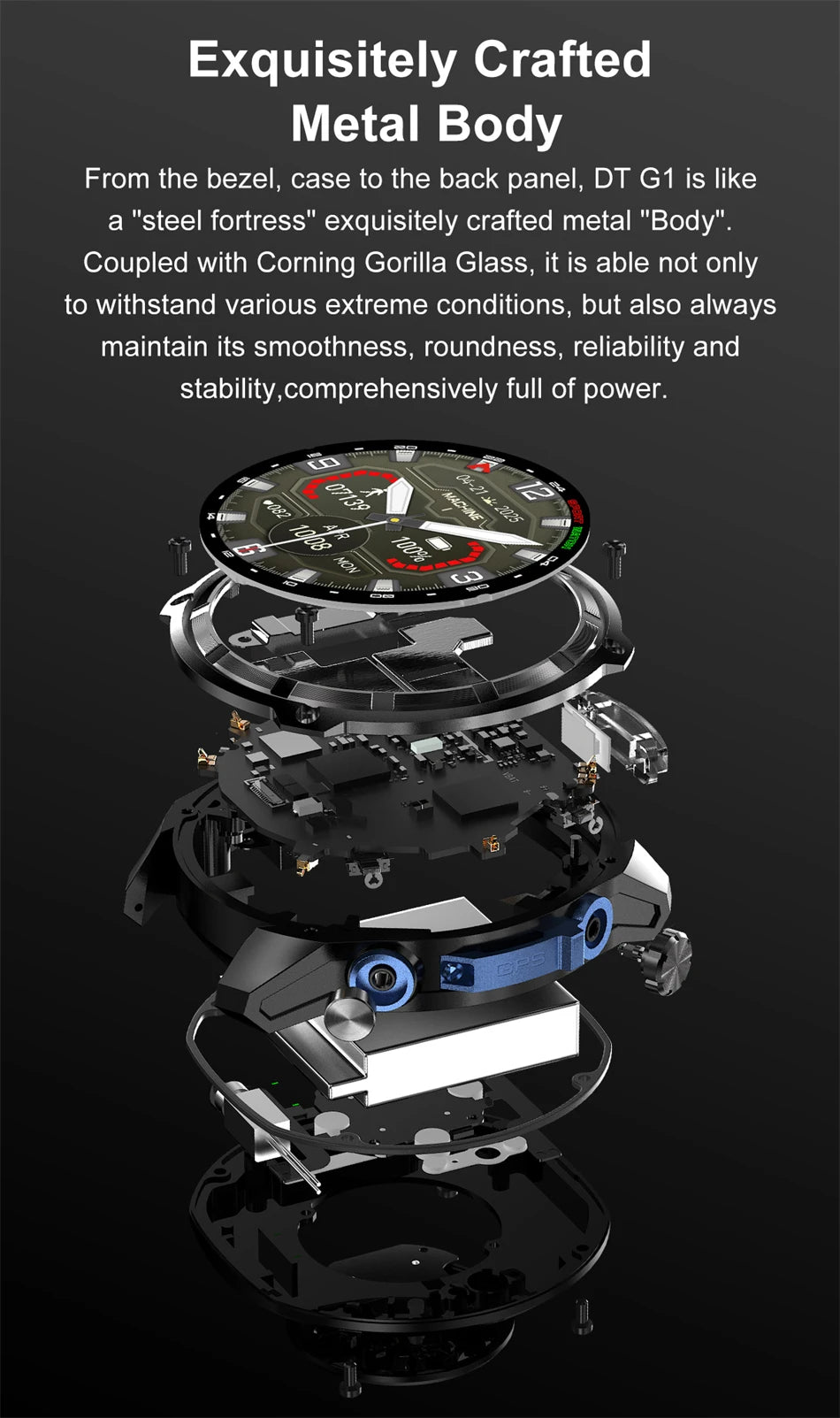 For iOS 4GB DTG1 Ultra GPS NFC SmartWatch 5ATM Waterproof Built-in Dual-band GNSS Compass Military Sport Smartwatch Men 2025New