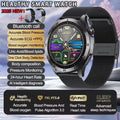 For iOS Android New Health Measurement SmartWatch Men Blood Oxygen Uric Acid ECG+PPG Body Blood Pressure HD Bluetooth Call Watch