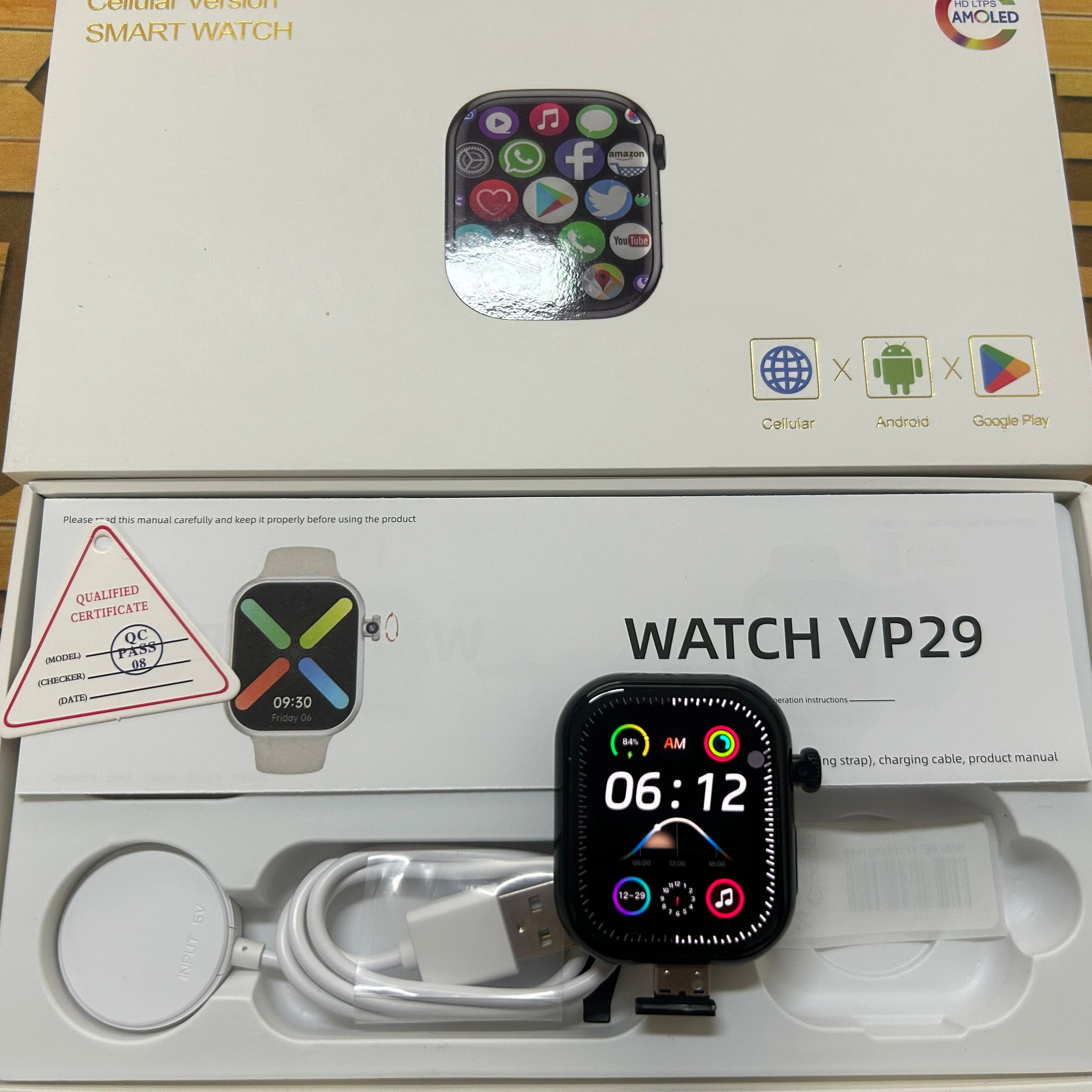 GoldenSpike VP29 Smartwatch 2.29inch Amoled Smart Watch With Rotary Camera GPS WIFI 256GB Storage ROM Global Cellular Version