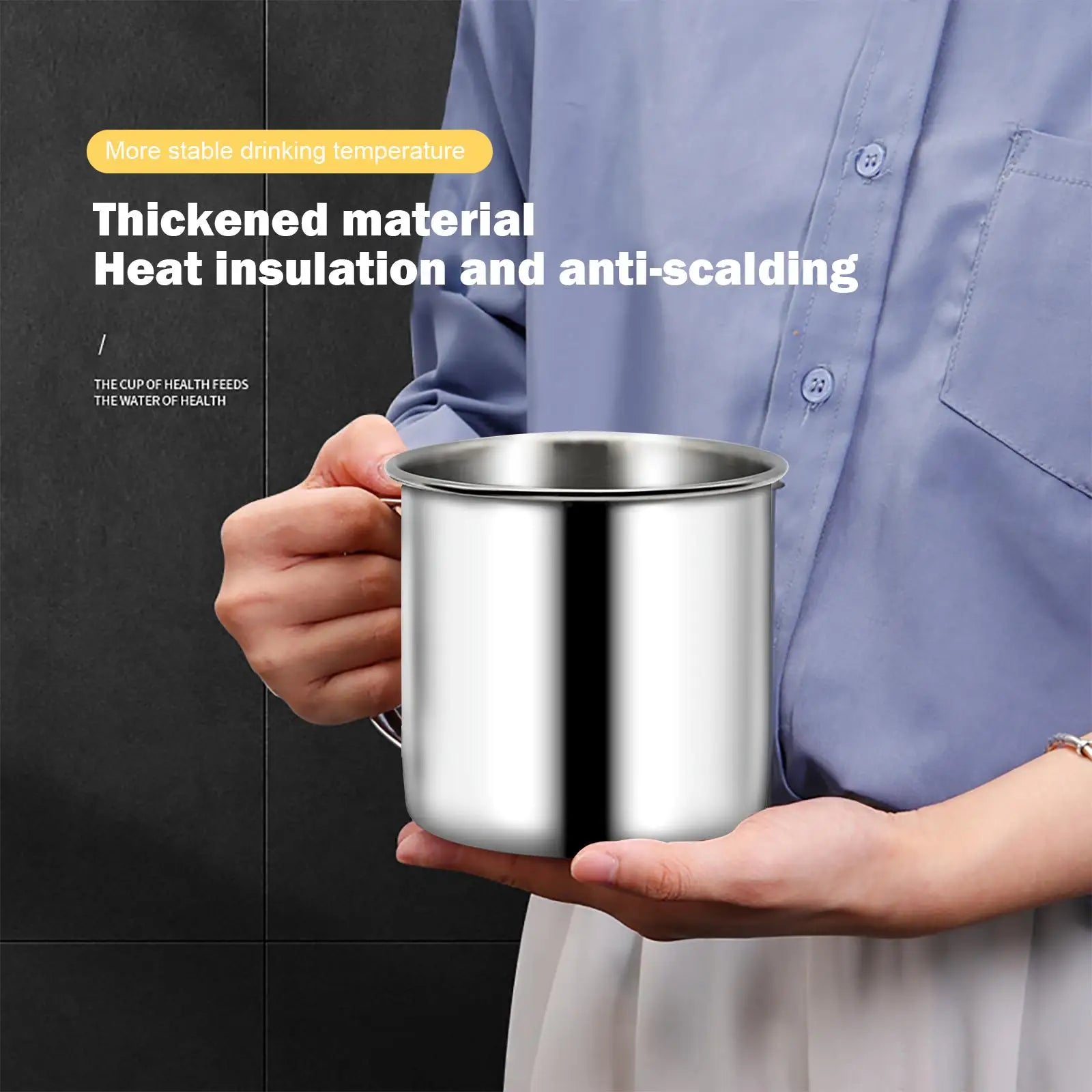 200ML Stainless Steel Mug Coffee Cup Outdoor Camping Mug Metal Coffee Tea Cups Home Travel Tumbler Beer Tea Juice Drinking Cup
