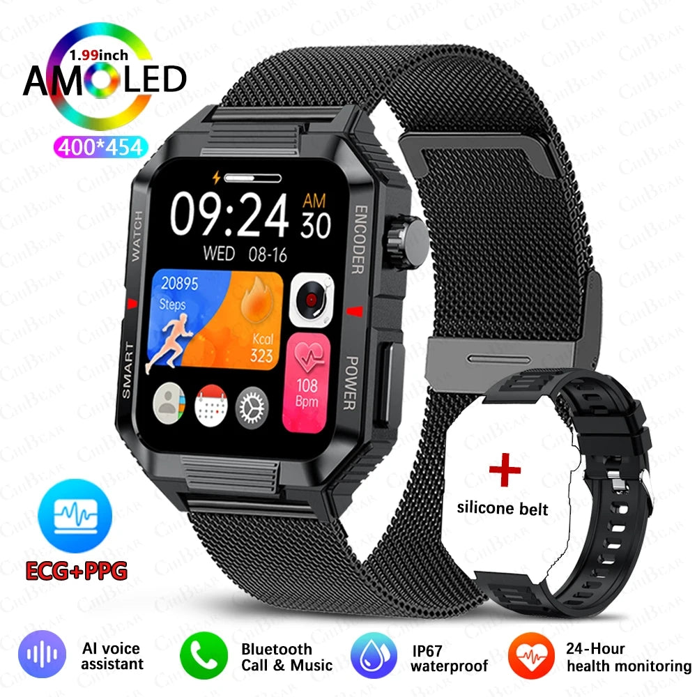 ChiBear NFC GPS Bluetooth Call Smart Watch 1.99'' HD Screen 120+ Sports Fitness Watch Outdoor Weather IP68 Waterproof Smartwatch