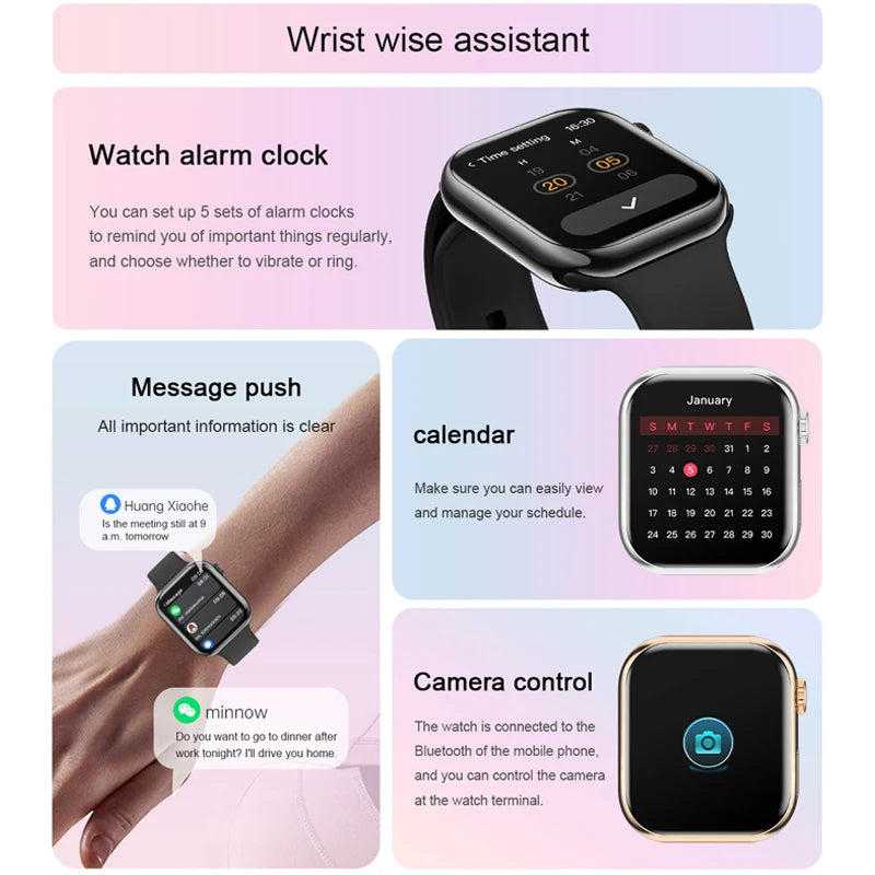 2026 Smart Watch 10 For Android IOS Bluetooth Health monitoring Talk Heart Rate Sleep Record Sports Smart Watch Ladies Men Gift