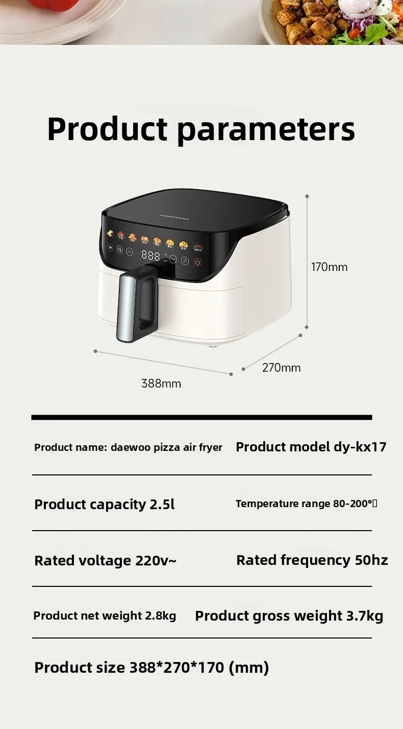 Air Fryer for Home Metal Cavity Electric Fryer Oven 0 Fluorine Ceramic All-in-one2026new Arrival