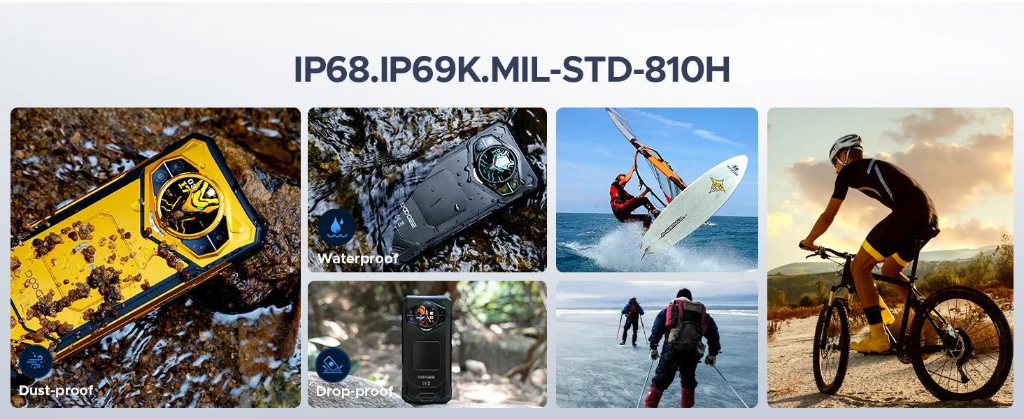 DOOGEE S200 X 5G Rugged Phone 6.72" 120Hz Dimensity 7050 12GB+512GB AI Triple Camera 10100mAh Battery NFC 5g Smartphone