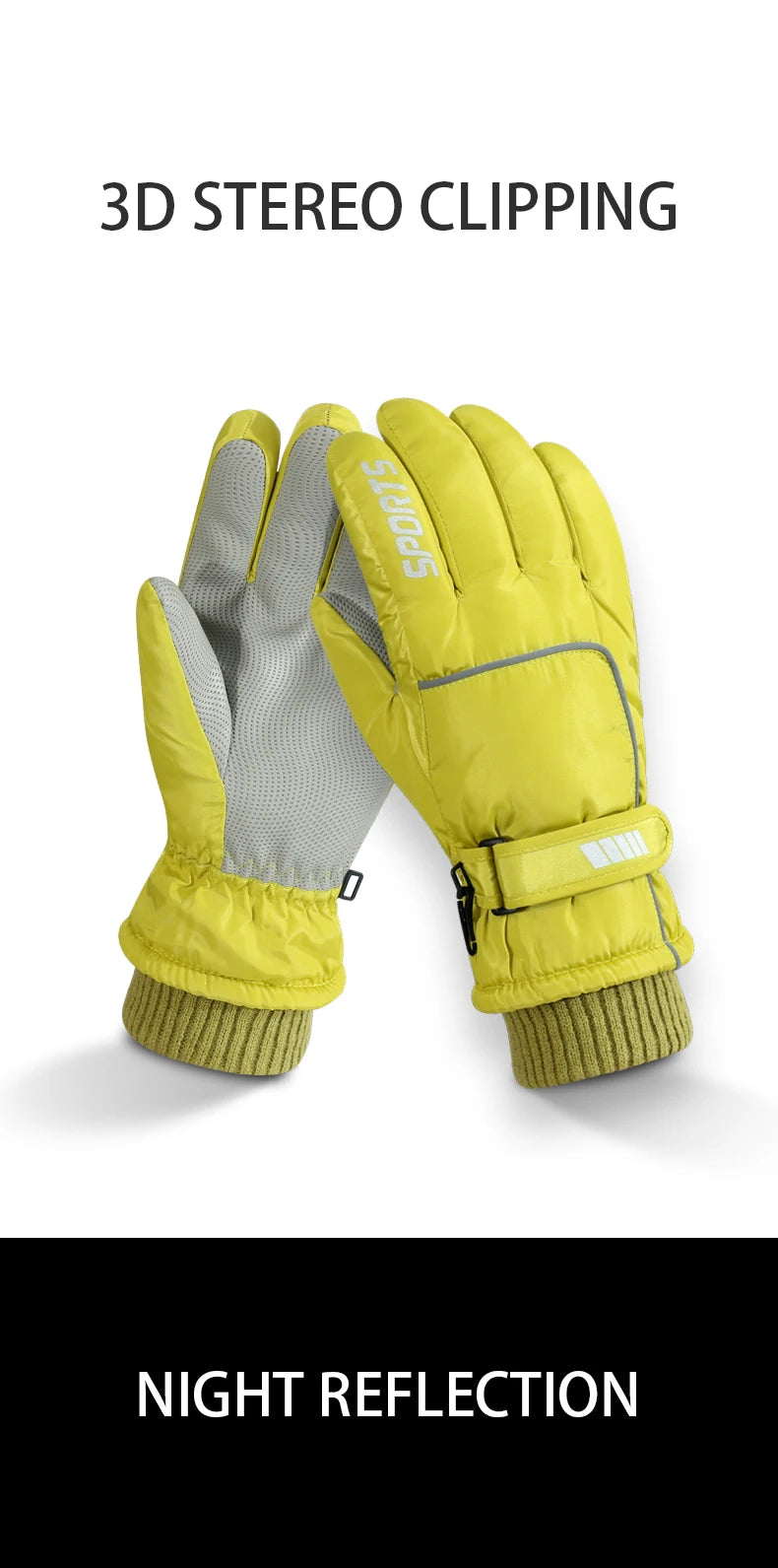 Men's AND WOMEN'S Professional Winter Warm Skiing Gloves, Warm Snow Gloves, Waterproof Motorcycle Gloves, Smile 506 Touch Screen