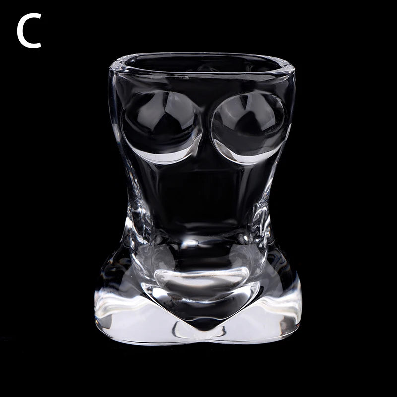 1PC Novelty Body Shaped Glass Beer Cup, Transparent Drinkware for Cocktails and Juices, Funny Wine Glass, Bar and Cafe