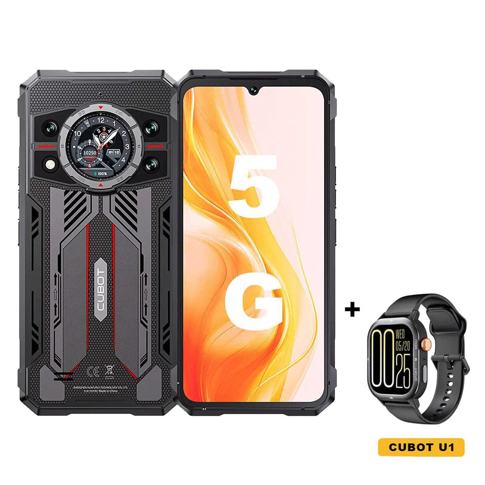 Cubot Rugged Smartphone 5G King Kong 11, Android 15, Up to 32GB RAM+256GB ROM, 108MP Camera, 10200mAh, Dual Screen, MTK7025,6nm