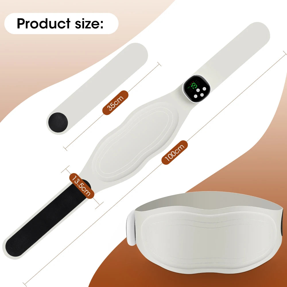 Electric Waist Massager Lower Back Vibration Hot Compress Heating Waist Massage Ab Toning Belt Fitness Heating Pad Muscle Relax