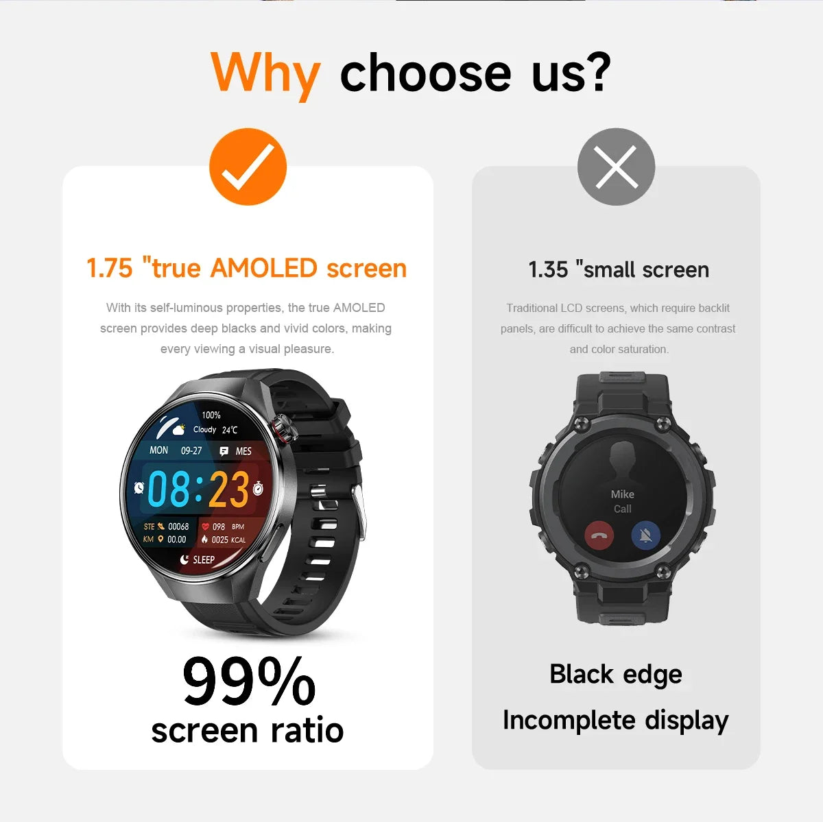 New Upgraded Original Watch G5 PLUS Smart Watch Men GPS Trajectory Compass Bluetooth Call IP68 Waterproof Outdoor Sport Watches