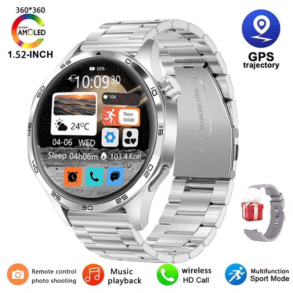 New Bluetooth Call Music Men's Smart Watch GPS Movement records NFC IP68 Waterproof Women Health Monitoring Smart Bracelet Gift
