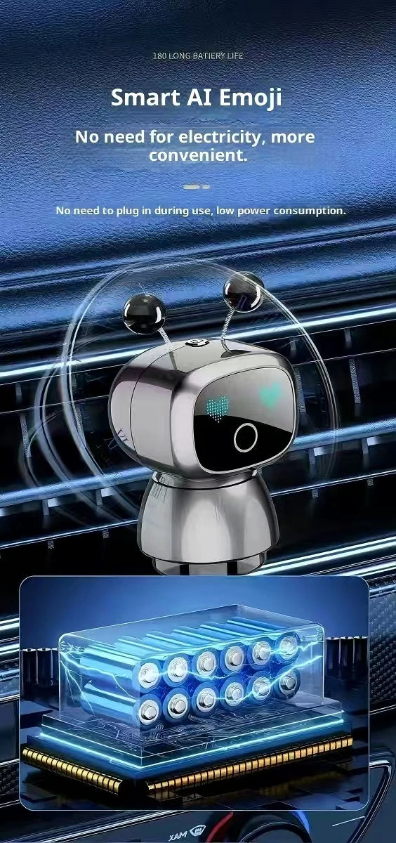 Smart Robot Car Air Vent Perfume Clip Auto On/Off with Car Start New Spring Summer Style Long Lasting Fragrance Odor Eliminator