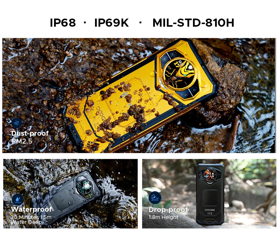 World Premiere DOOGEE S200 X 5G Rugged Phone 12+512GB Smartphone 6.72” FHD+120Hz IPS screen Dimensity 7050 10100mAh battery 33W