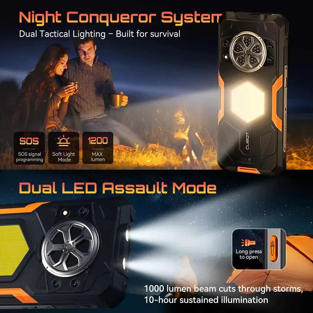 [Ship From UK] CUBOT KingKong Power 5 Android 15 Rugged Smartphone G100 16GB(6+10) 128GB 15300mAh 6.88" 120Hz 64MP Camping Light