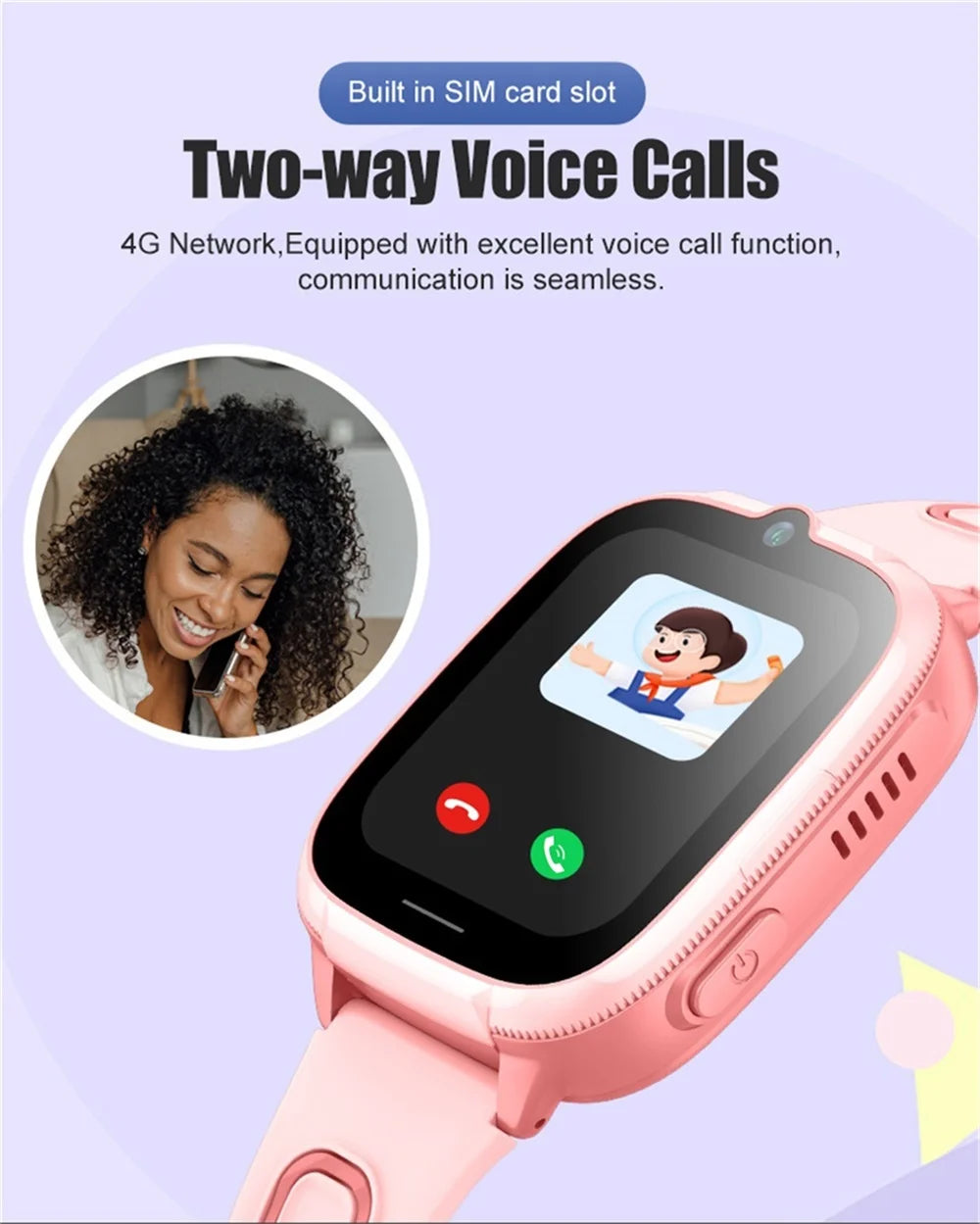 696 Kids Smartwatch 4G Network Video Call LBS WIFl Positioning Voice Calls Waterproof Children Smart Watch Calculator Student