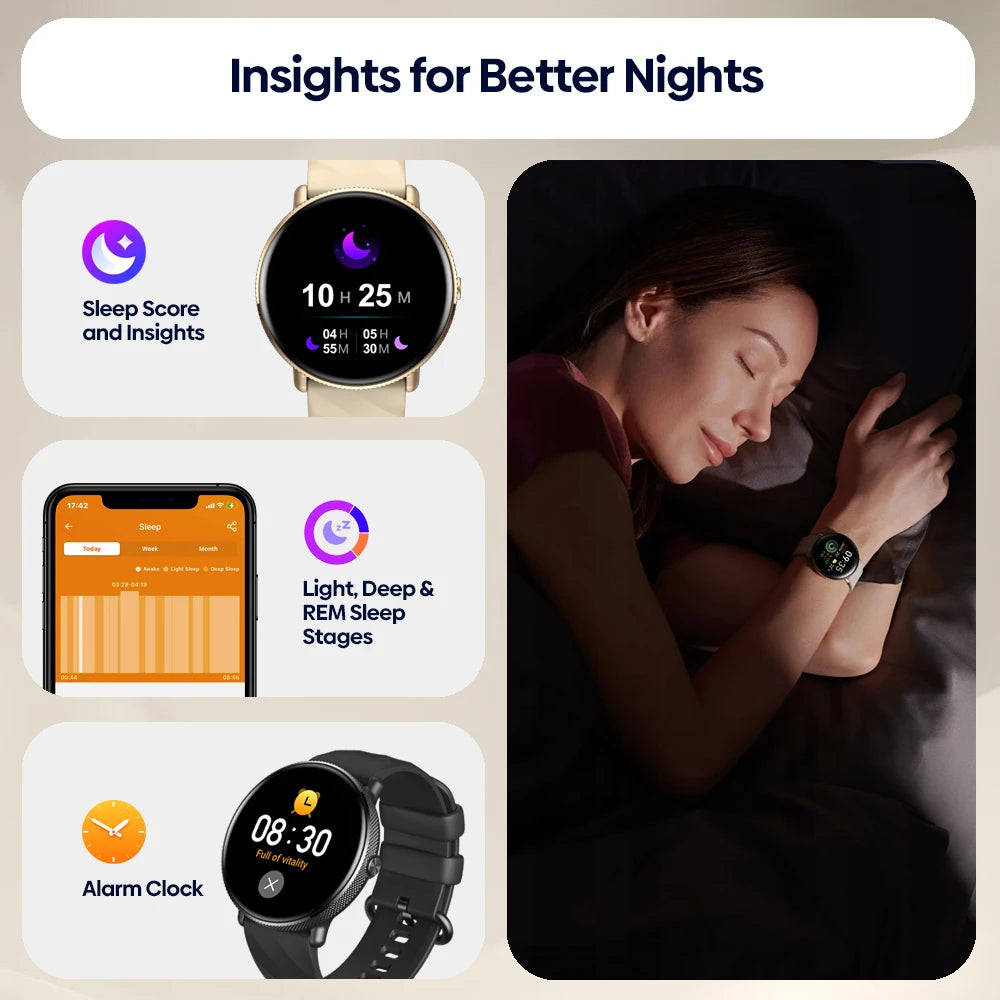 Zeblaze GTR 3 Pro Voice Calling Smart Watch 1.43" AMOLED Display 316L Stainless Steel Frame Fitness Tracking Smartwatch