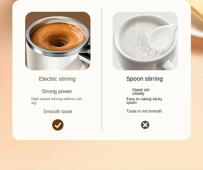 380ML Electric Coffee Self Mixing Mug IP67 Waterproof Coffee Stirring Mug USB Charging Digital Display Automatic Magnetic Cup