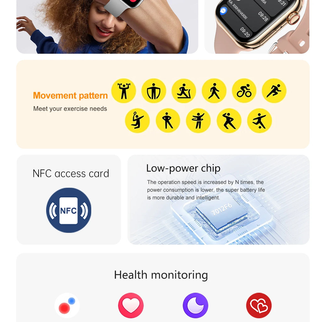 2026 Smart Watch 10 For Android IOS Bluetooth Health monitoring Talk Heart Rate Sleep Record Sports Smart Watch Ladies Men Gift