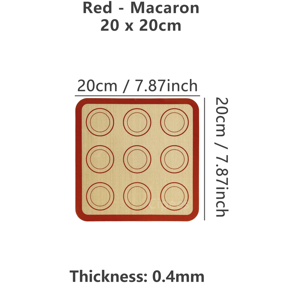1PC Silicone Baking Mat for Oven, Thin 0.4mm, Reusable Non Stick Heat Resistant Bakeware Sheets Liner Baking Tools for Cookie
