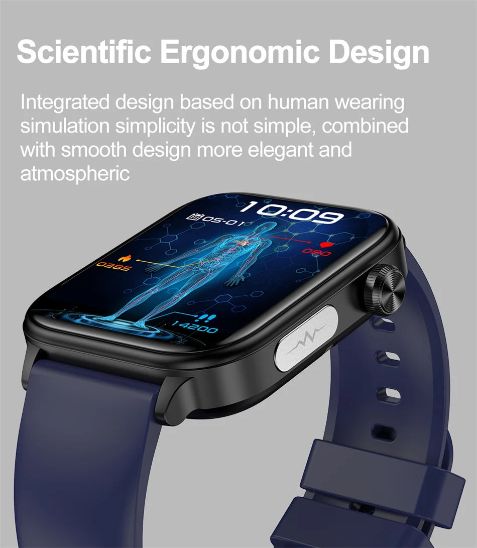 2026 New ECG+PPG Health Smartwatch Men Blood Fat Uric Acid Heart Rate Blood Pressure Bluetooth Call Waterproof Smart Watch Women