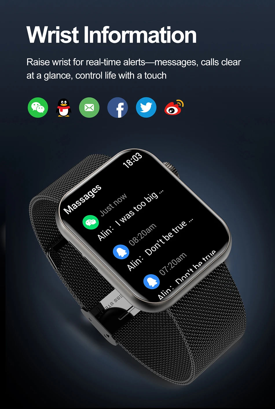 2026 New Popular Smartwatch Full Touch Screen Bluetooth Call Heart Rate IP68 Waterproof Watches Sports Bracelet SmartWatch Women