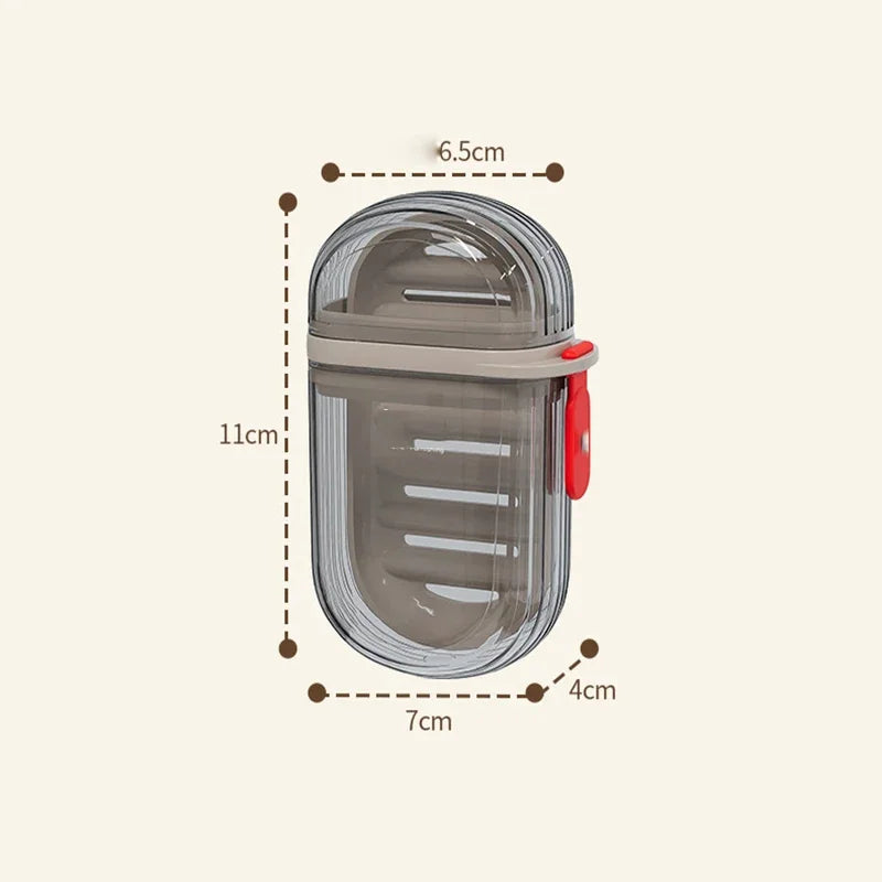 1/2pcs Creative Travel Soap Box with Lid Sealed and Drainable Portable Small Soap Box for Business Trip Travel Soap Box