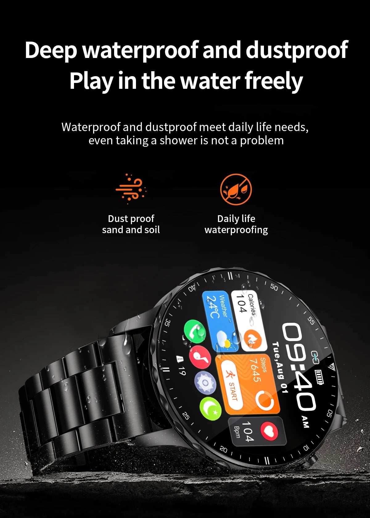 LIGE 2026 New Smart Watch Men Blood Oxygen Health Monitor Men's Watches AI Voice Assistant Bluetooth Call Men Sports Smartwatch