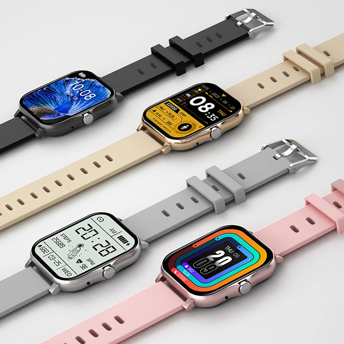 New SmartWatch Men Women 2.02 Amoled BT Call GPS Tracker NFC Sport Waterproof Heart Rate Smart Watch Fitness Tracker