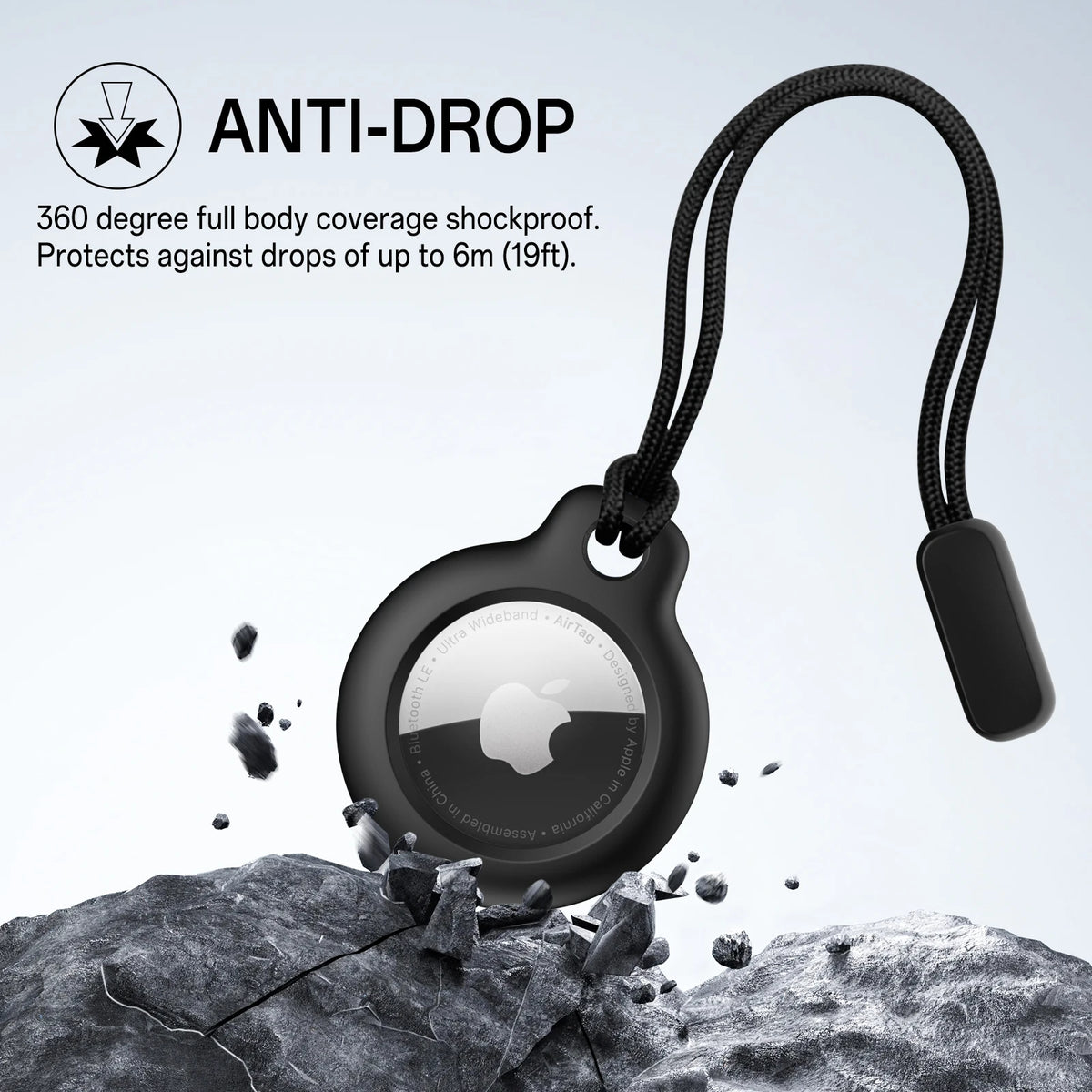 Case for Apple Airtags Protective Cover Bumper Tracker Accessories Anti-scratch Air Tags Cover Anti-Lost Lanyard Case