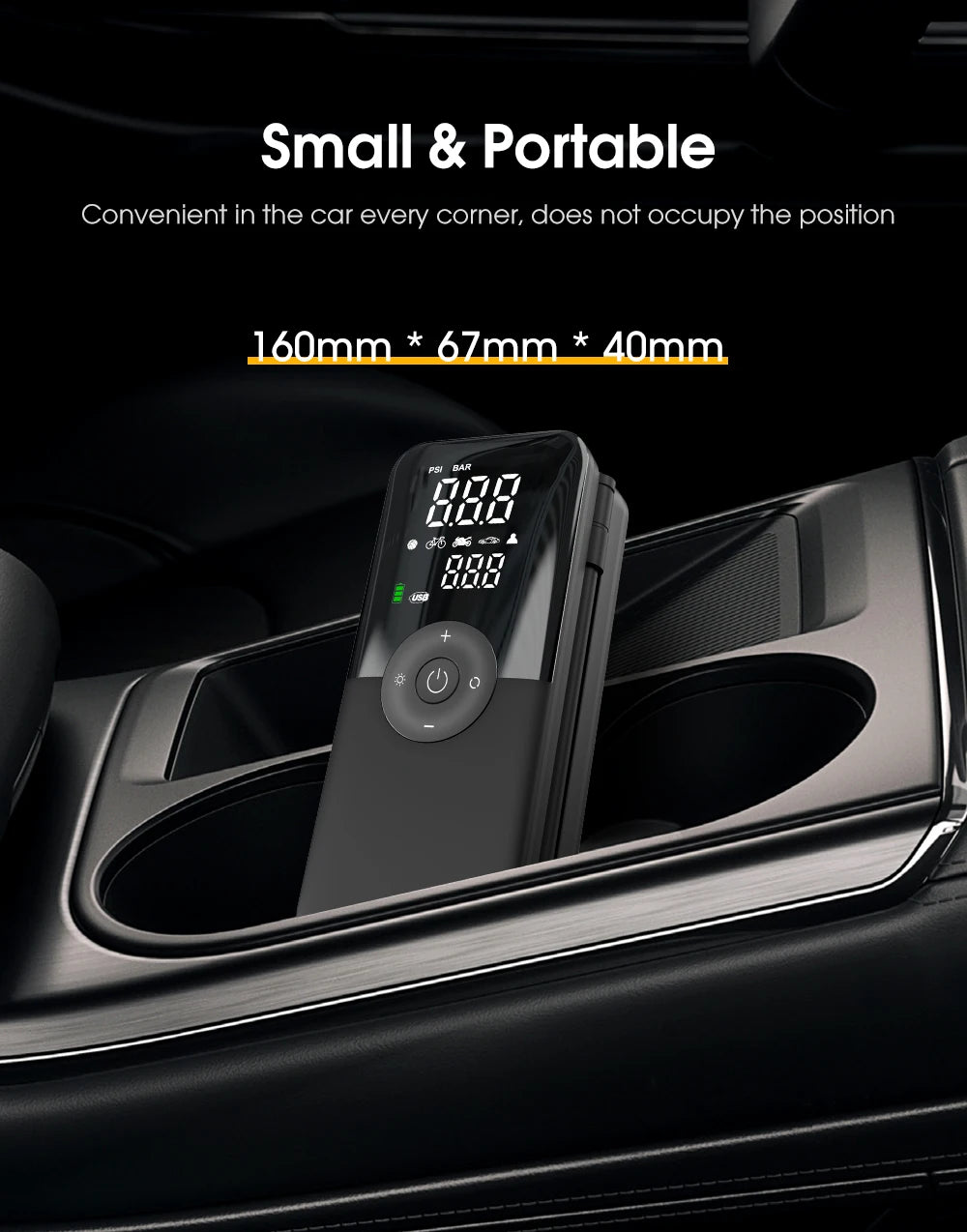 CARSUN Rechargeable Tire Inflator Digital Cordless Car Tyre Inflator For Motocycle Bicycle Balls Portable Compressor Air Pump