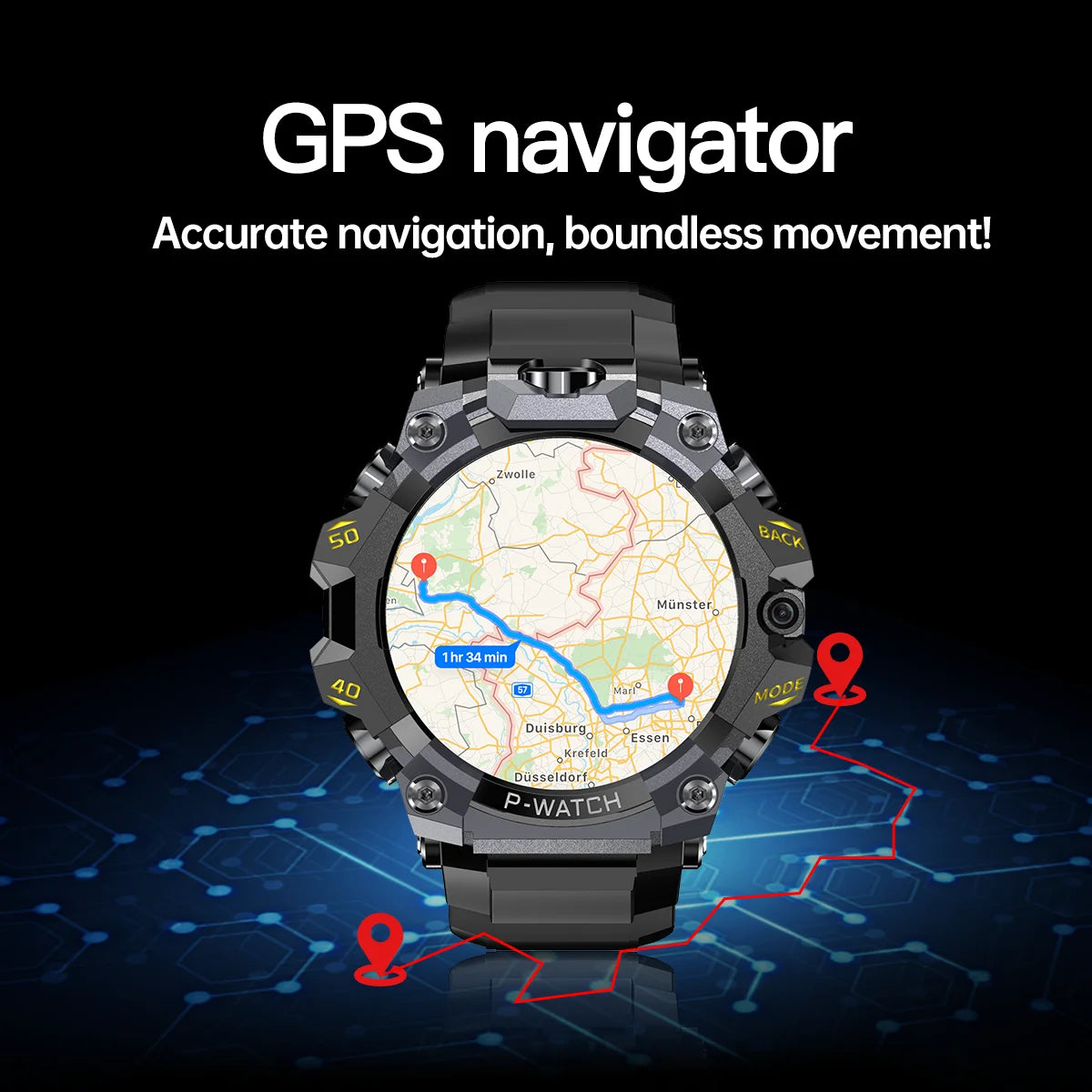 Q668 Smart Watch Android 10.0 1.95inch Amoled 720*720 5G Cellular Version Smartwatch With 800W Dual Camera GPS WIFI Sim Card