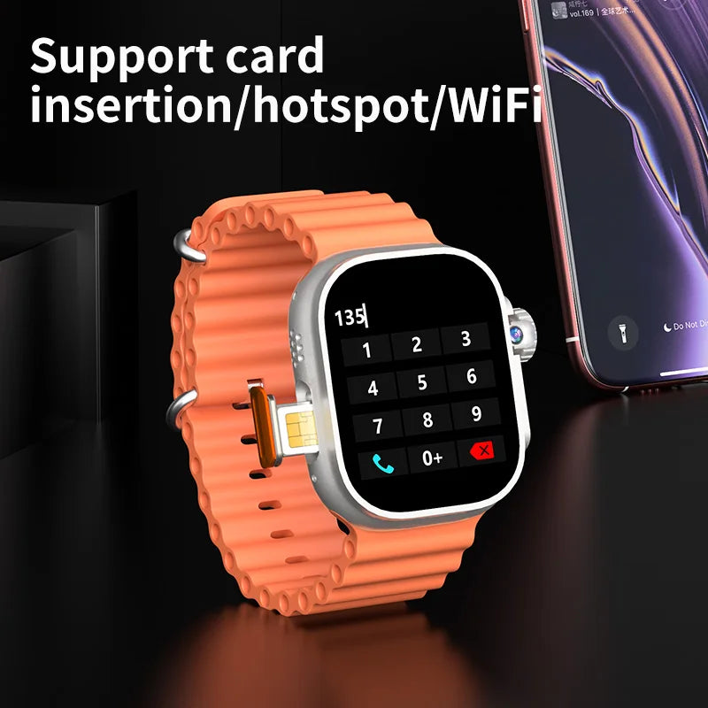 DW100 Pro+ 5G Android Smartwatch Touch ID Smart Watch With Rotary Camera 2.29inch Amoled Screen GPS WIFI NFC Google Play Store