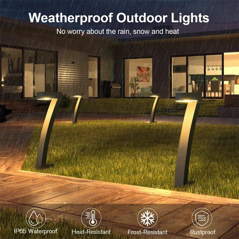 4/8Pcs 6pcs Solar Pathway Lights Outdoo IP65 Waterproof Lawn Light Solar Landscape Lighting  Walkway Patio Driveway Yard Decor