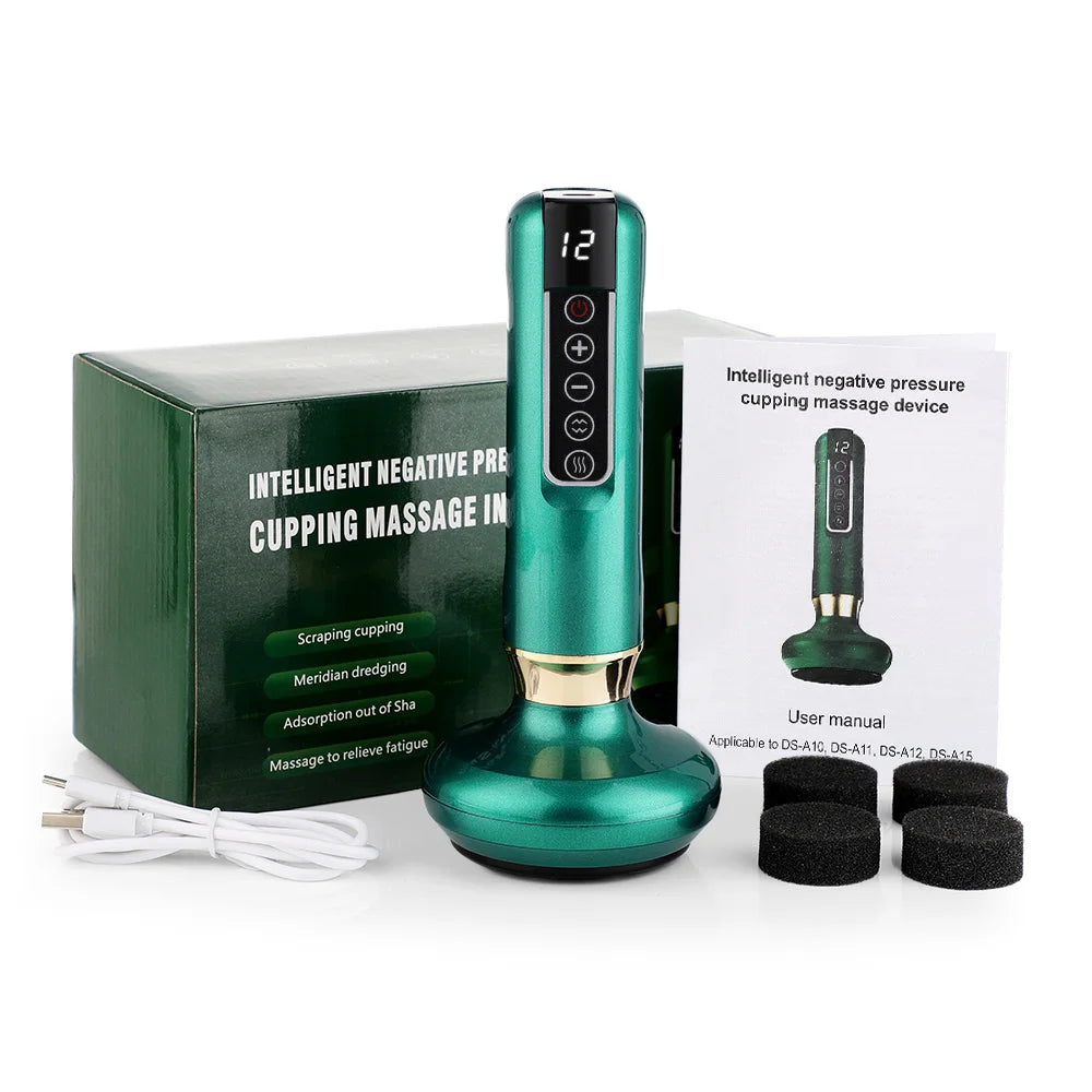 Smart Body Massager Vacuum Suction Device Cellulite Fat Bruning Handheld Chinese Sculpting Heating Cans For Belly Back Massage