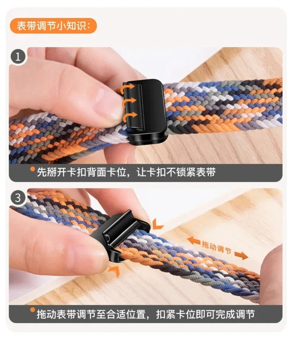 20mm 22mm Nylon Strap for Amazfit T-Rex3 Pro 48/44mm Helio Balance 2 Magnetic Buckle Bracelet Amazfit Active 2 Bip 6 5 Wristband