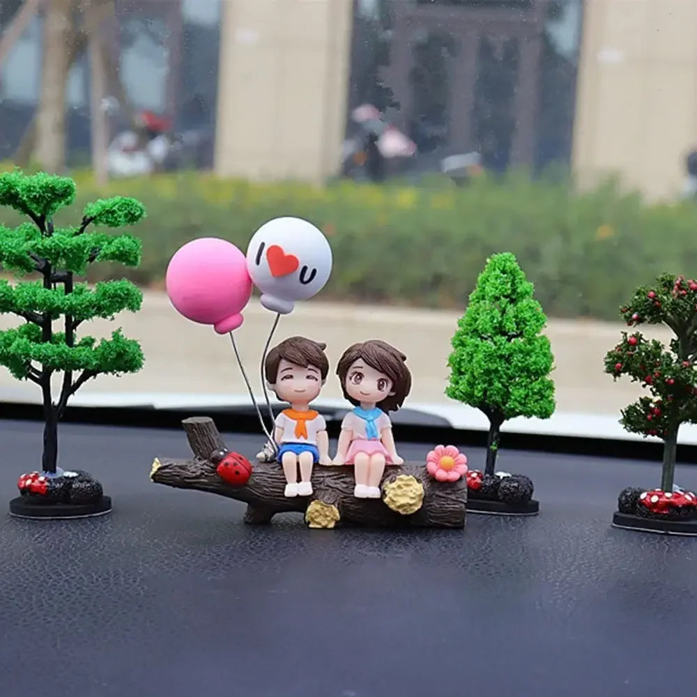 1PC Tree Branch Couple Car Decoration Creative Automotive Ornaments Fashionable Car Accessories Unique Vehicle Adornments