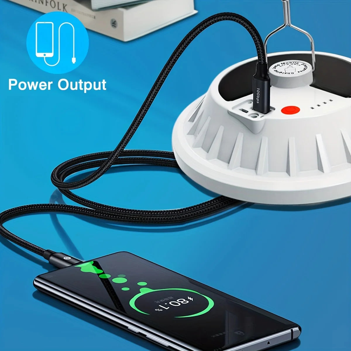 Portable Camping Light Power Bank LED Camping Lanterns With Remote Control Waterproof Outdoor Tent Light Rechargeable Flashlight