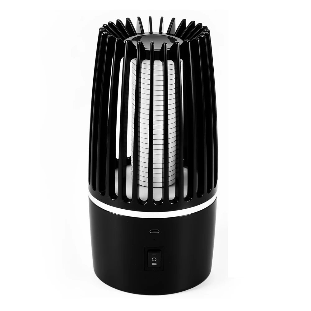 2 in 1 Electric Fly Catcher USB Rechargeable Portable Bug Zapper with Night Light 360° Attract for Indoor Outdoor Trip Camping