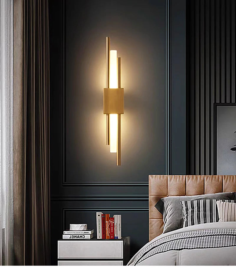 Nordic LED Wall Lamp Indoor Lighting Bedroom Bedside Living Room For Home Hotel Stairs Decoration Lamp Rechargeab LED Wall Light
