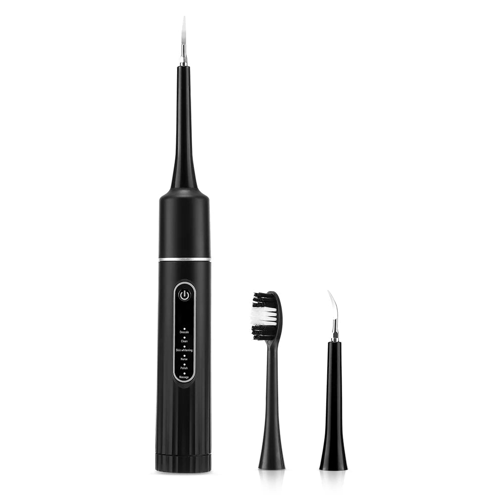 Electric Teeth Cleaner 6-gear Modes Portable Toothbrush Tartar Remover High Frequency Vibration Tartar Cleaning Whitening Teeth