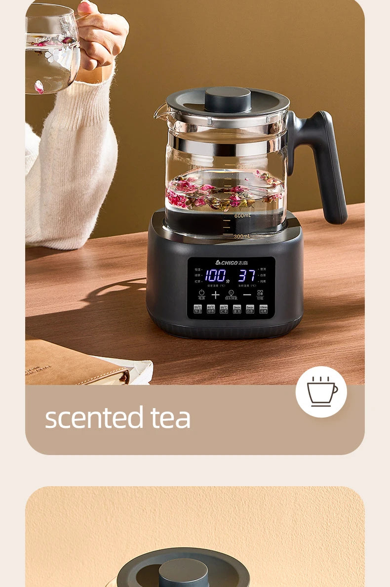 1.3L Steam Spray Tea Kettle Multifunctional Electric Kettle Baby Constant Temperature Milk Regulator 72h Thermostatic Kettle
