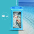 PVC Transparent Waterproof Phone Pouch Luminous Touchscreen Dry Bag with Seal Lock for Swimming Diving Hot Spring Rafting