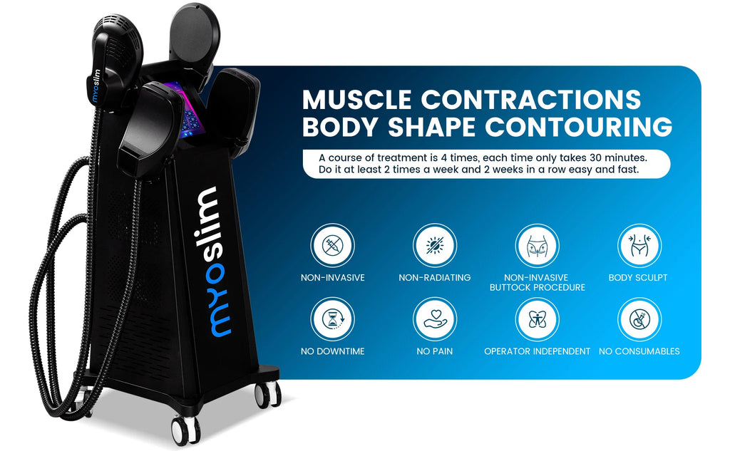 Myoslim 6500W 15T 200HZ EMS Neo RF Nova Body Sculpting Machine For Muscle Development Fat Burning Weight Loss Muscle Stimulation