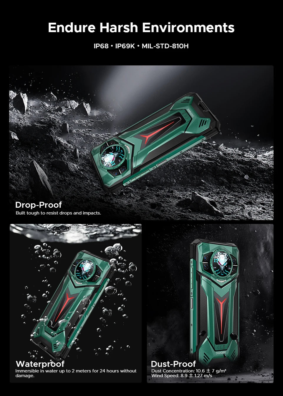 World Premiere DOOGEE S200 Ultra Rugged Phone 48GB+1TB Dimensity 7400 6.72” FHD+120Hz Screen 11000mAh Battery 66W NFC Smartphone