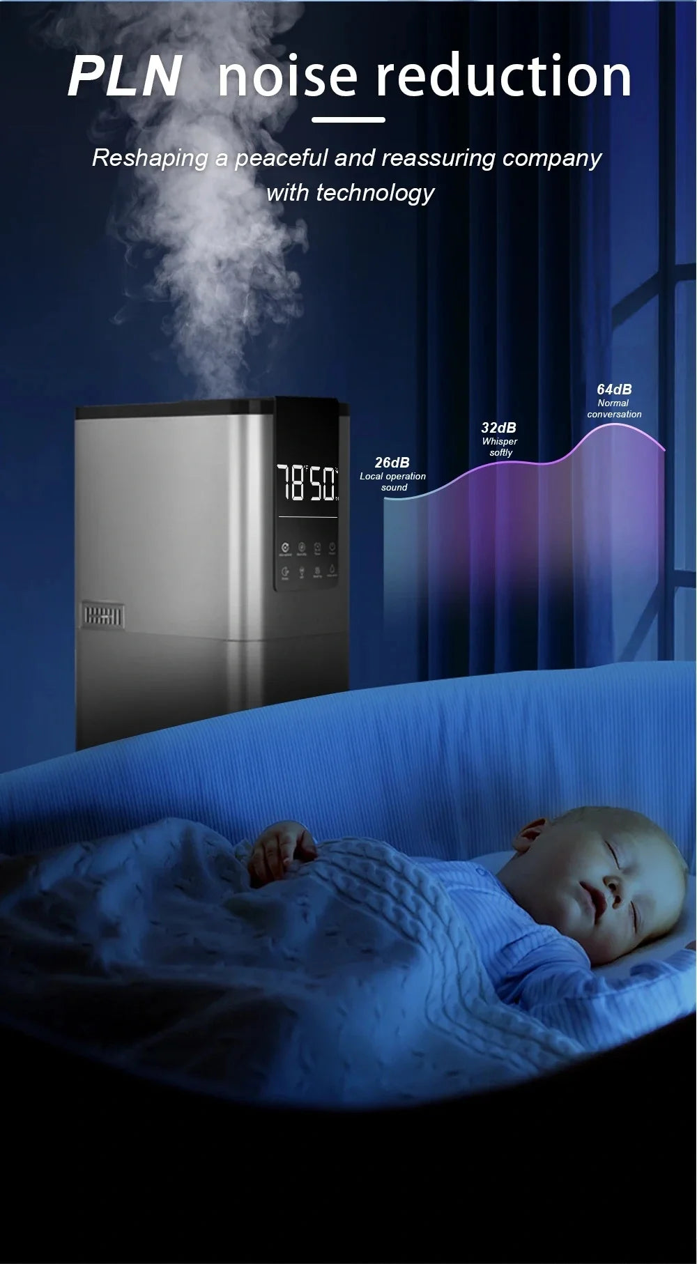 13L Hot Fog New Floor Air Humidifier Large-capacity Disinfection of Pregnant Women and Babies in Household Quiet Bedroom