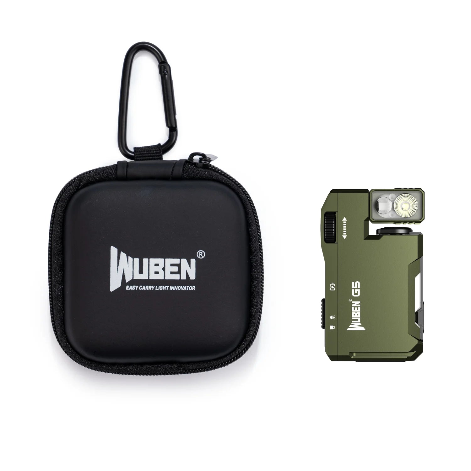 WUBEN Multi-Color Magnetic EDC G5 Flashlight 400 Lumen USB-C Rechargeable Keychain hands Free for Camping, Car Repair, Home Use