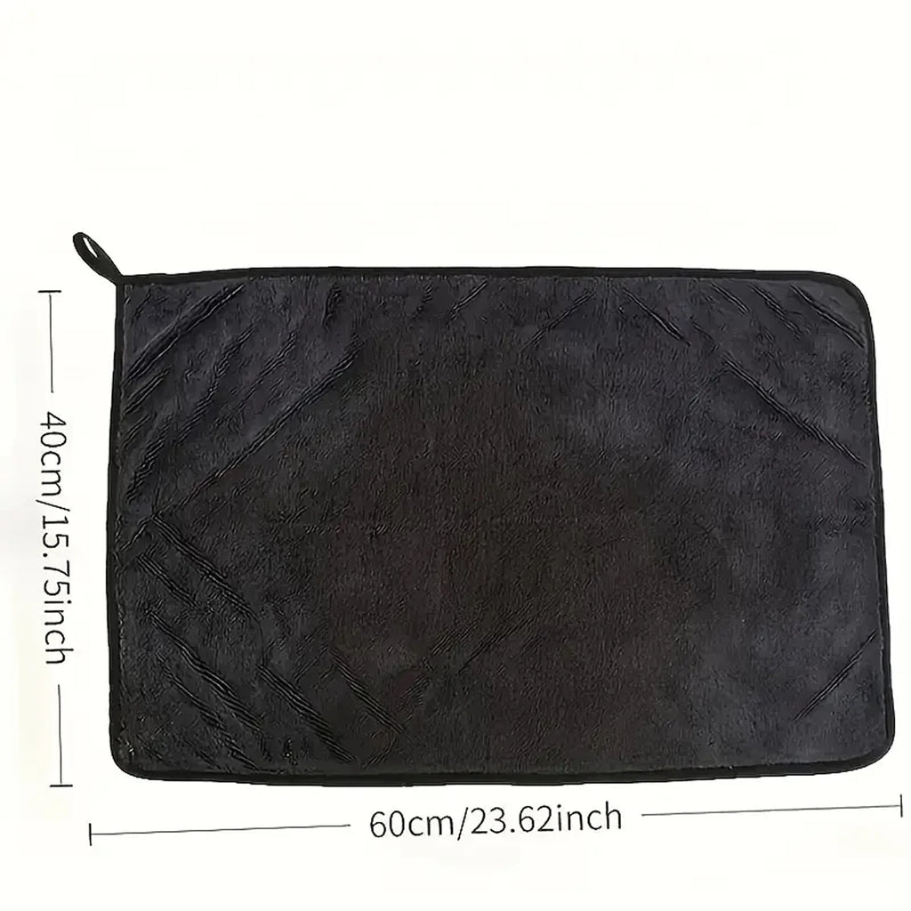 Dark gray car microfiber towel, oversized strong absorbent car wash cloth, high-efficiency cleaning wipe cloth