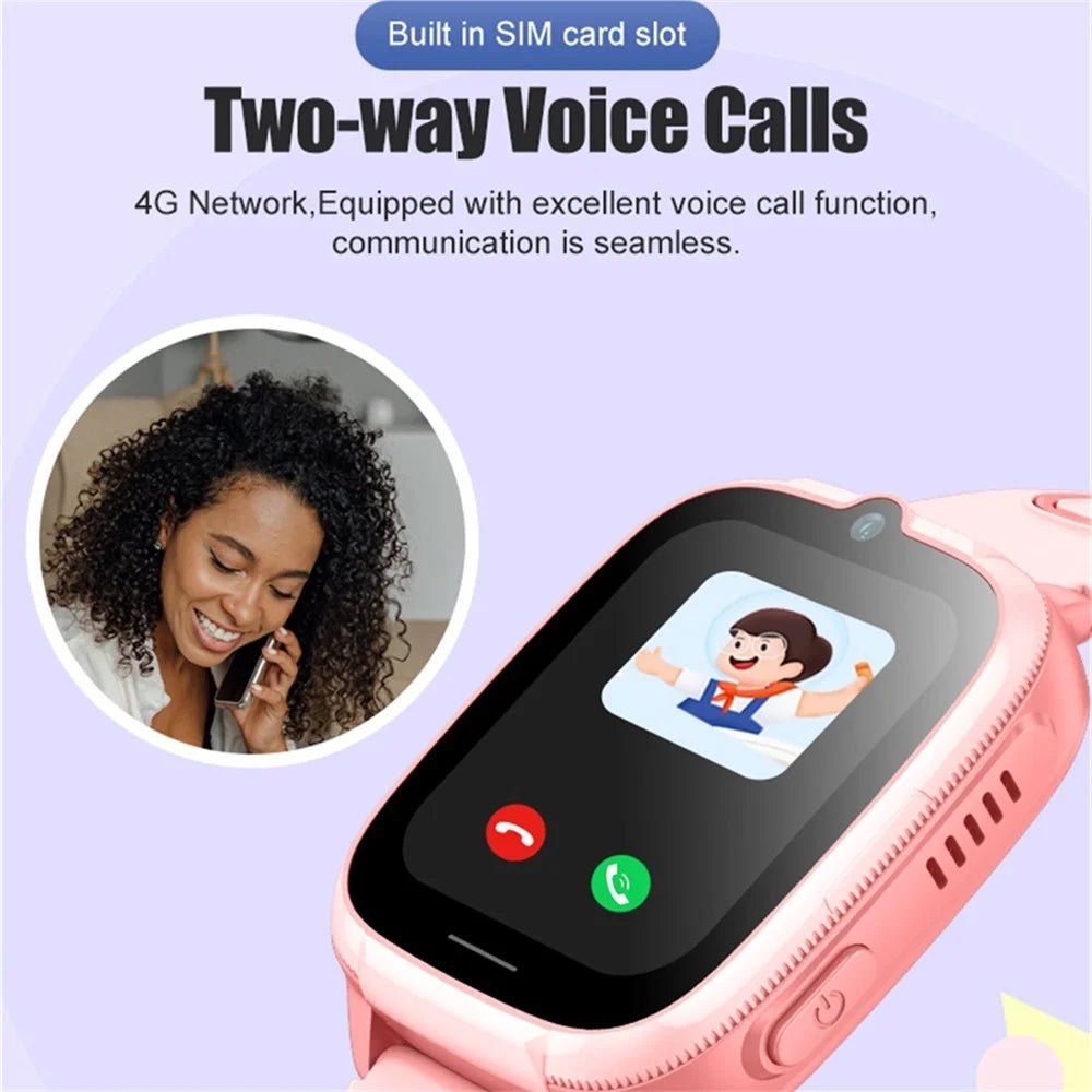 696 Kids Smartwatch 4G Network Video Call LBS WIFl Positioning Voice Calls Waterproof Children Smart Watch Calculator Student