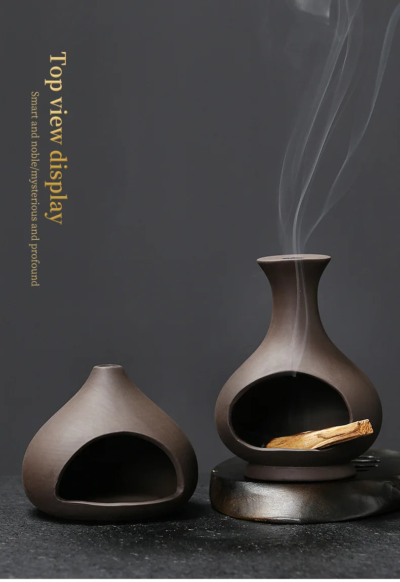 Ceramic Incense Holder for Sticks Decorative Incense Burner Tray Home Decor Smudge Ash Catcher Yoga Meditation Room Incensory