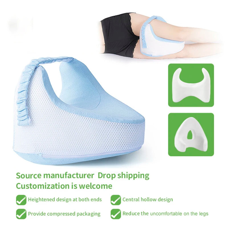 Body Memory Foam Leg Pillow Home Foam Pillow Sleeping Orthopedic Sciatica Back Hip Joint for Pain Relief Thigh Leg Pad Cushion