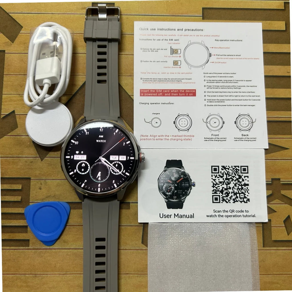 H99 Smart Watch 5G LTE Android 10.0 with 190° Rotary Camera Insert Sim Card Google Play App Download GPS WiFi Heart Rate Tracker
